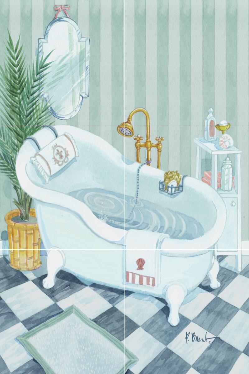 Ceramic Backsplash Tile Mural Bath Bathroom Kitchen/Bathroom/Shower – Claw Tub