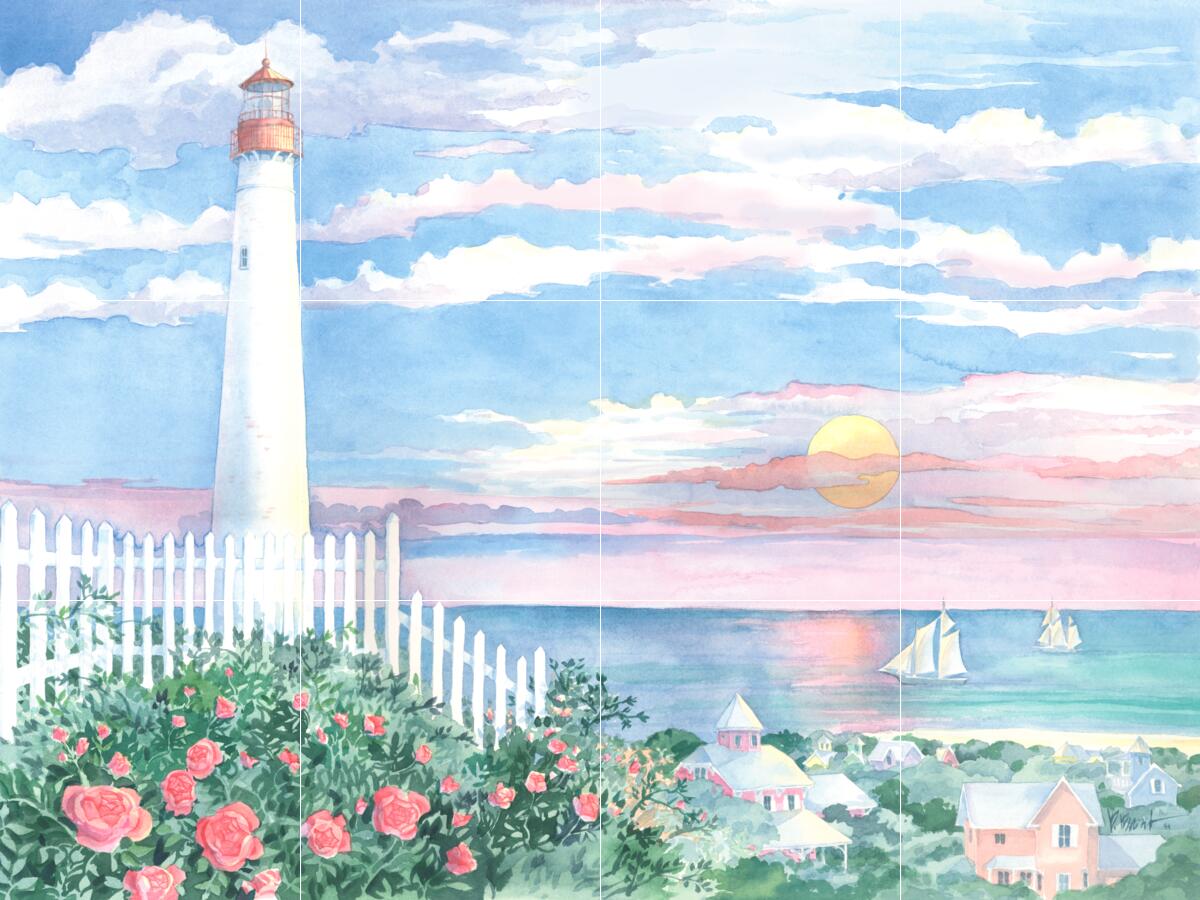 Ceramic Backsplash Tile Mural Nautical Kitchen/Bathroom/Shower – Morning Light
