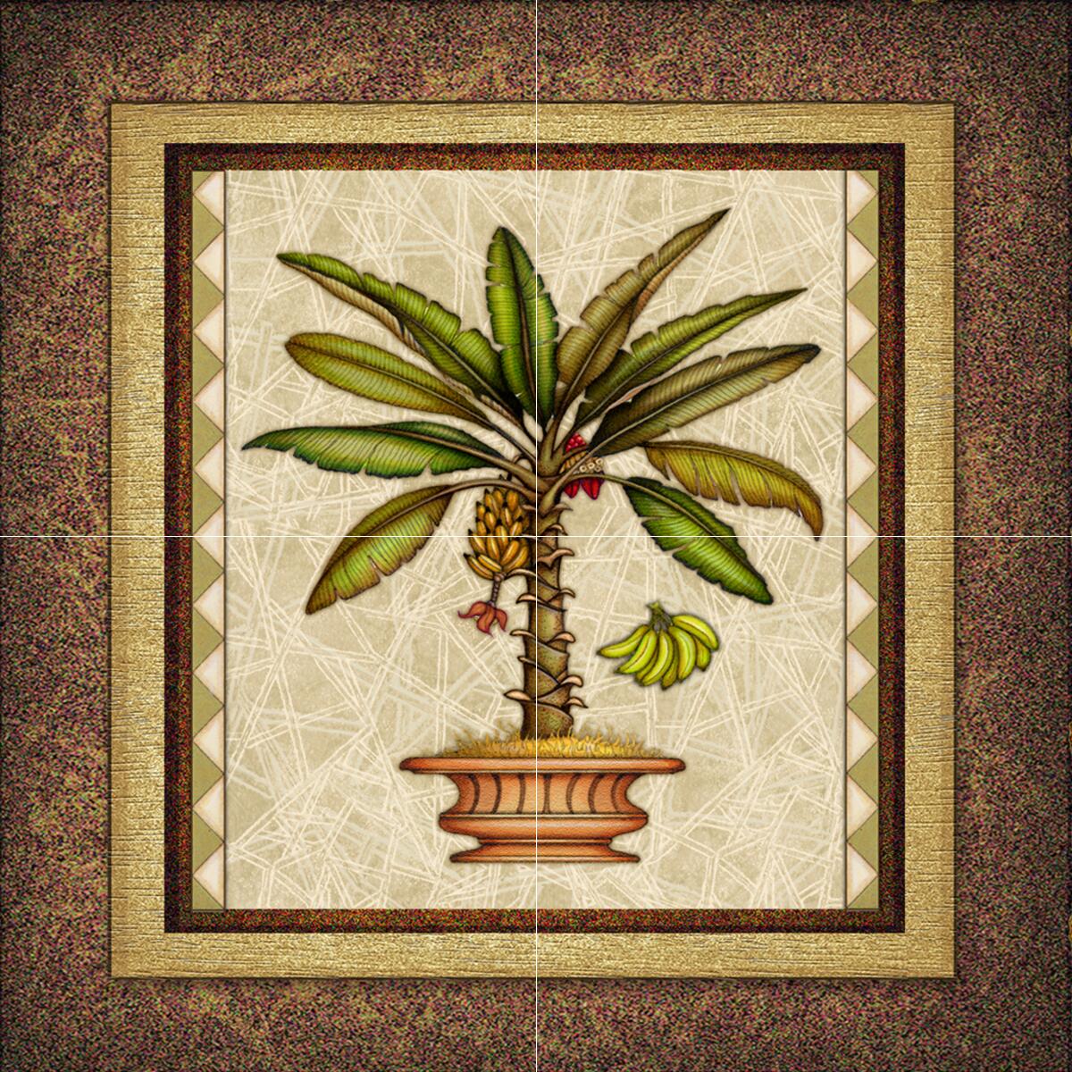 Ceramic Backsplash Tile Mural Floral Kitchen/Bathroom – Palm Tree 2 – Dan Morris