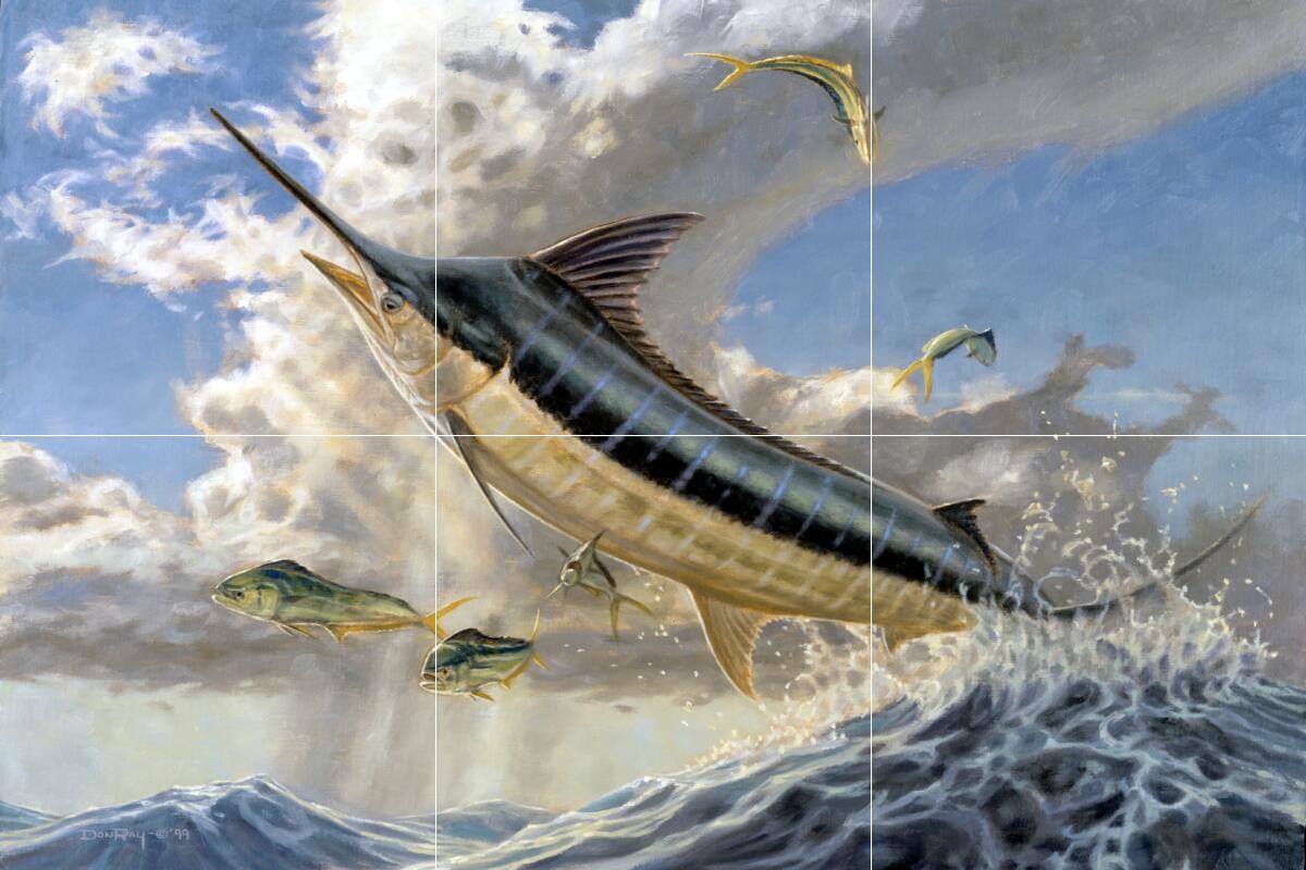 Ceramic Backsplash Tile Mural Fishing Kitchen/Bathroom/Shower - Fly Fish