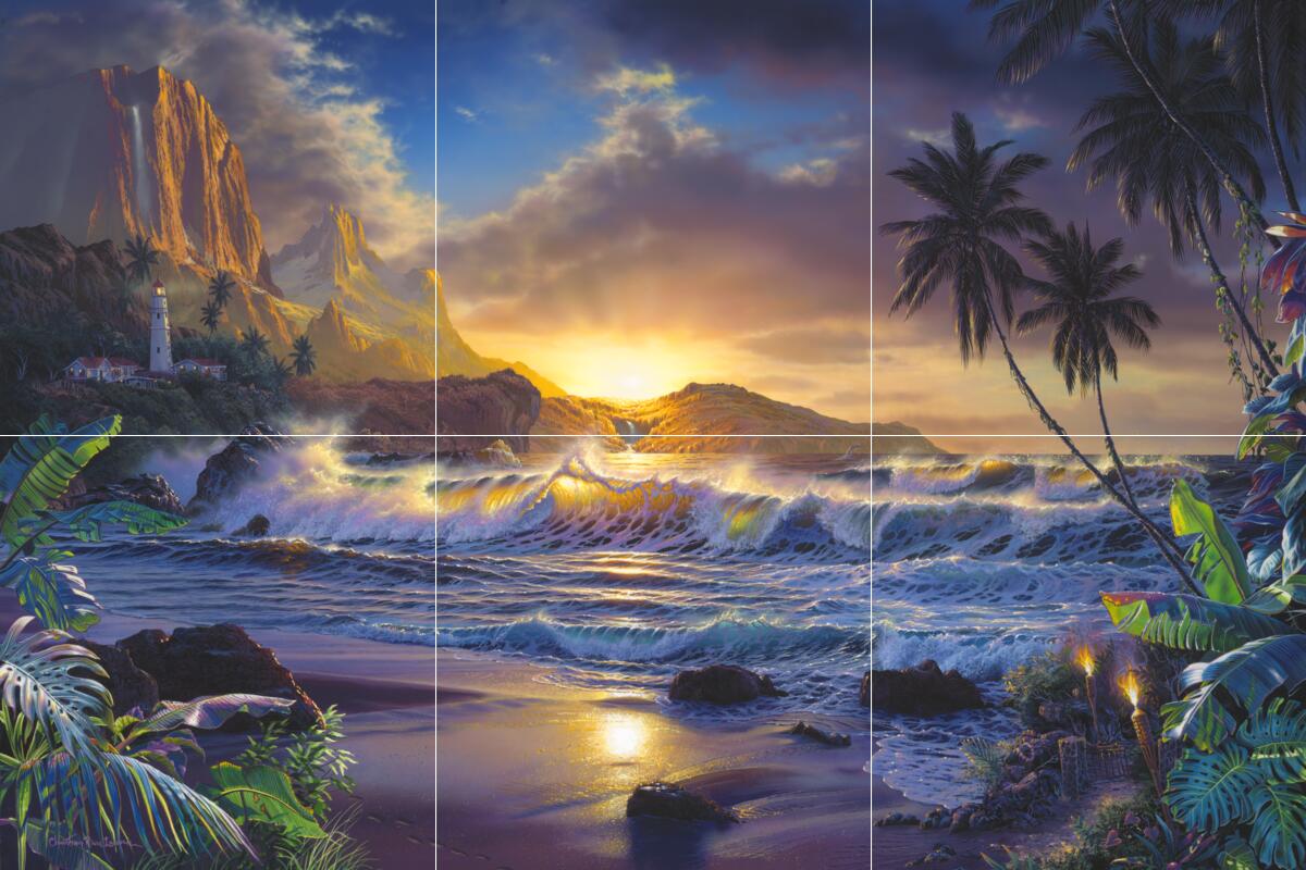 Ceramic Backsplash Tile Mural Beach Scene Seaside Ocean – Beyond Hanas Gate