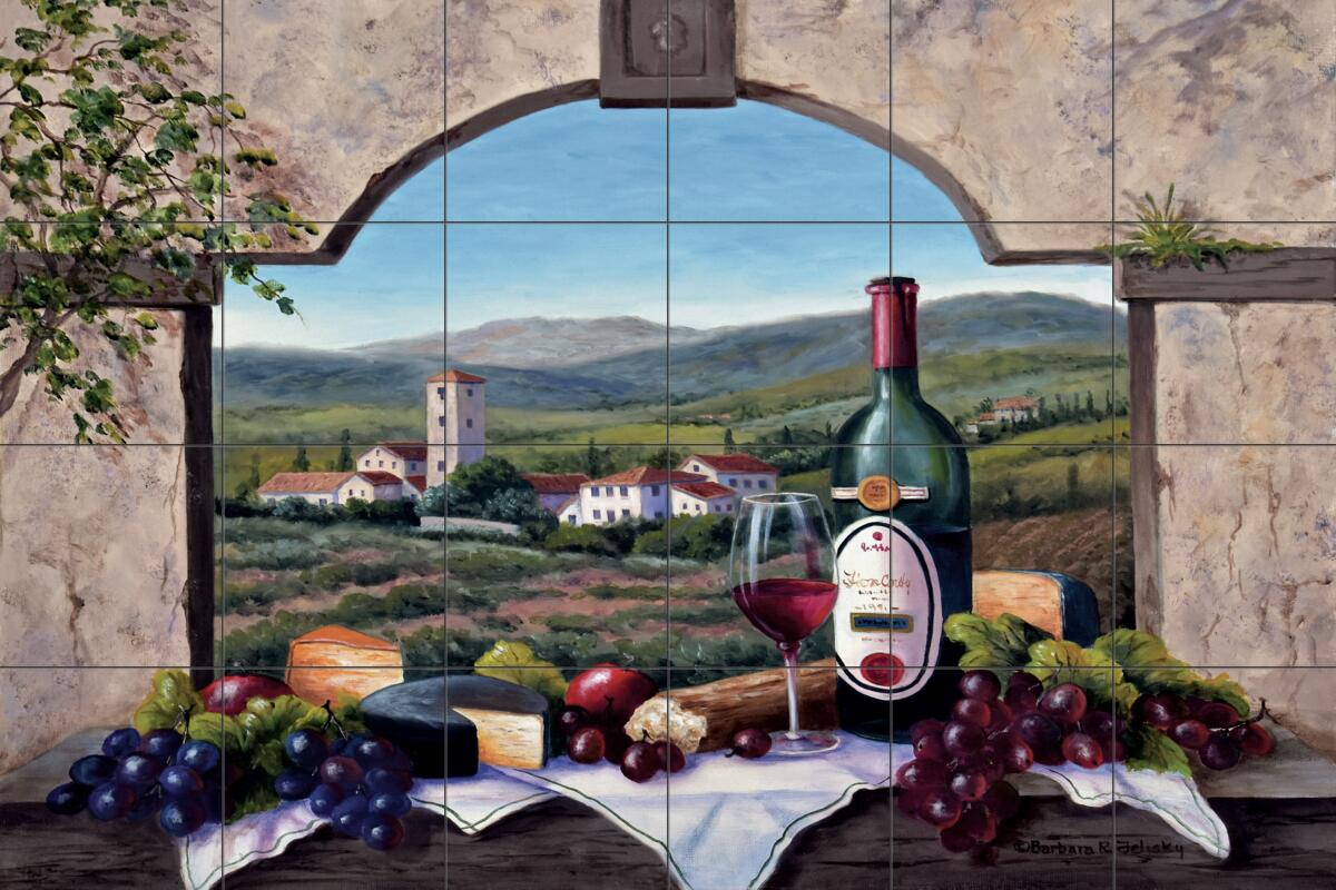Ceramic Tile Mural Kitchen Backsplash - A Tuscany Vista - Italian Artwork - Picture 9 of 12