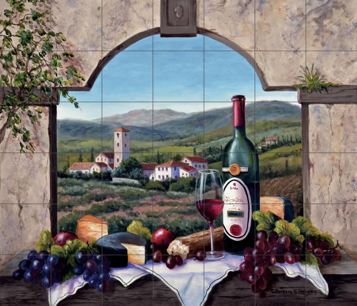 Ceramic Tile Mural Kitchen Backsplash - A Tuscany Vista - Italian Artwork - Picture 7 of 12