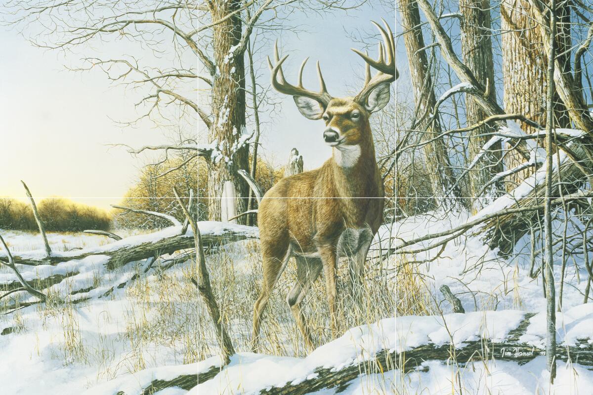 Ceramic Backsplash Tile Mural Deer Elk Kitchen/Bathroom – After The Season