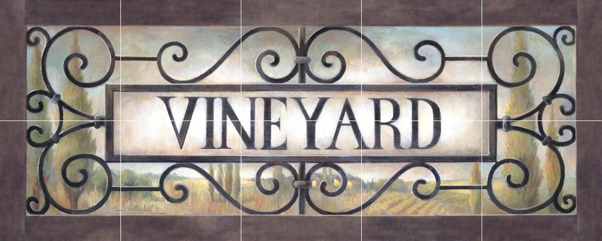 Ceramic Backsplash Tile Mural Kitchen Kitchen - Vineyard