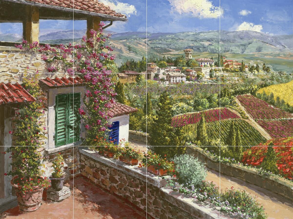 Ceramic Backsplash Tile Mural Kitchen Kitchen - Castello Di Verrazano